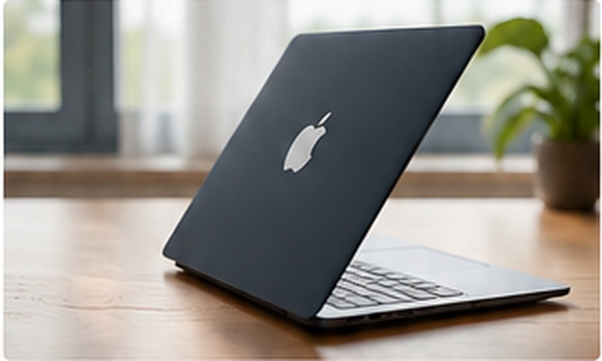 Slim Apple MacBook Air M5 viewed from the side