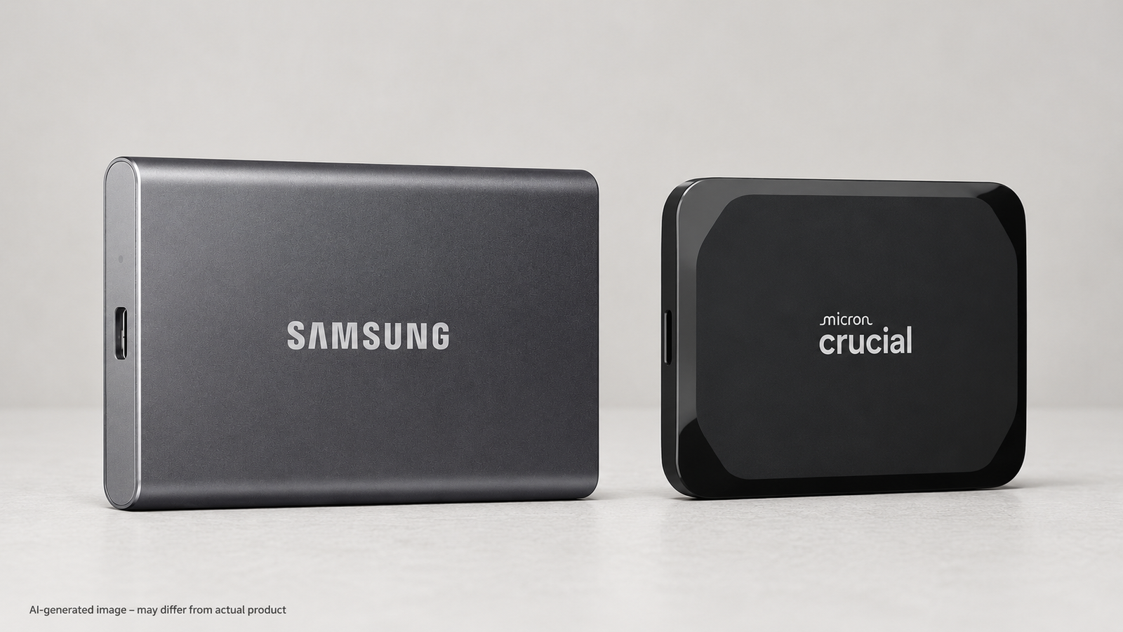 Samsung T7 and Crucial X9 1TB portable SSD comparison